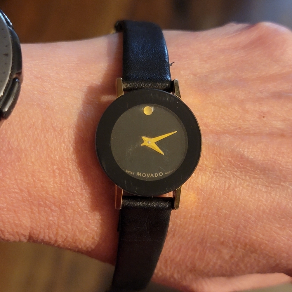 Movado Black and Gold Wearable Watch - Picture 1 of 10